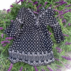 Boho dress with tie front and back